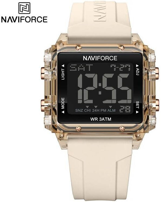 Naviforce 7101 Watch For Unisex Digtal Fashion Casual Waterproof With Silicone Strap