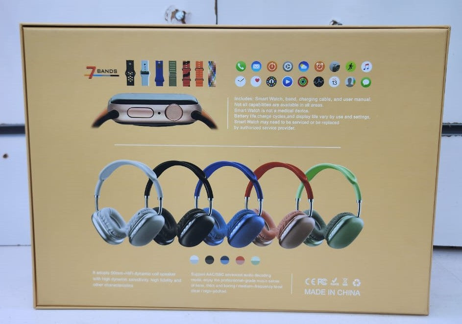 P9 Series 10 Smartwatch & Headphone Complete Bundle