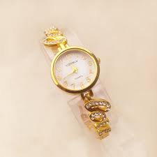 Watch Stainless steel wristwatch For Ladies Quartz Round Shaped Wristwatch